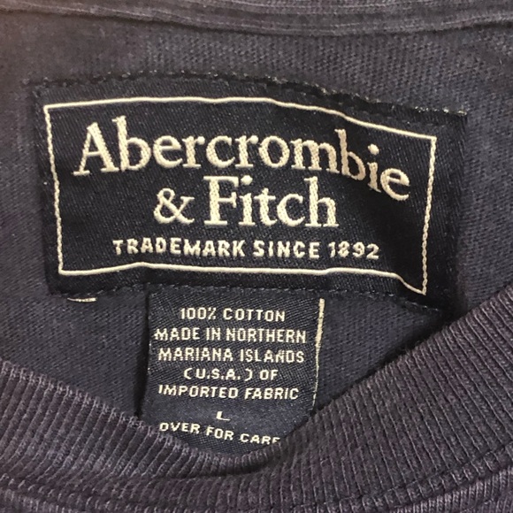 Vtg Abercrombie & Fitch Mirror Logo Tee Shirt L Y2K - Picture 4 of 5